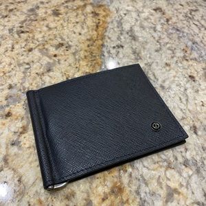 Giorgio Armani Milano Black Money Clip Wallet | Never Used!